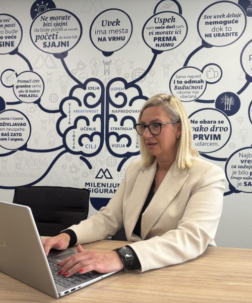 Bojana Milošević, Rukovodilac službe za ljudske resurse, Milenijum osiguranjeMladi nas uče brzini,  a mi njih promišljanju